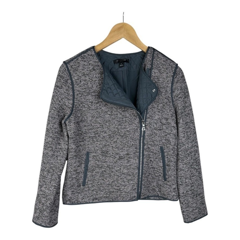 Ann Taylor Women's Moto Jacket Pink‎ Tweed Size 6P